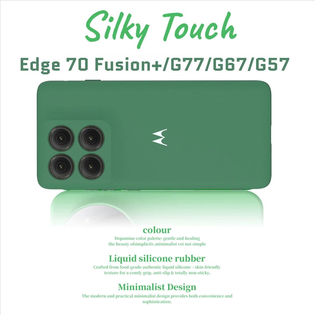 Liquid Silicone Original Case for Motorola Signature G87 G77/67/57/47/37/17 Power Edge 70 Pro Ultra Fusion+ 60 Stylus Neo Cover