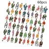 60pcs HO Scale 1:87 All Seated Passenger People Sitting Figures 30 Different Poses Model Train Layout P8711 Garden Decoration