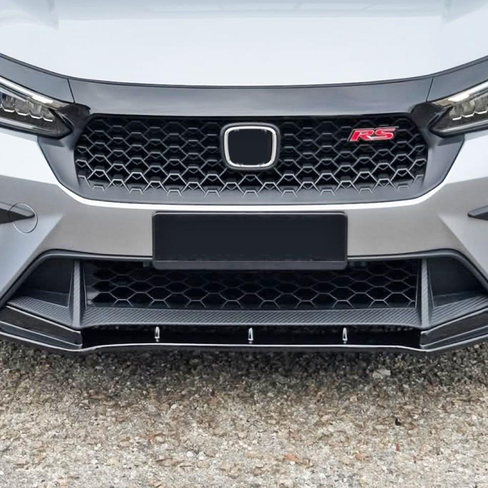 Honda Fit Hatchback RS Style Body Kit: Includes Front Lip, Bumper Top Spoiler, Rear Spoiler, Side Skirts, and Grille for 2024 Model.