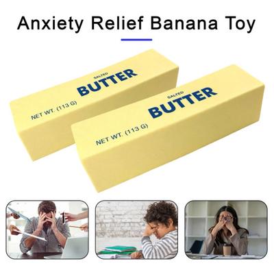 Slow Rising Butter Squeeze Toy Soft Butter Stick Sensory Toy Stretchy Food Fidget Toy for Office School Anxiety Stress Relief