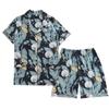 Women's Summer Short Sleeve Pajama Set - Loose Fit, Plus Size, Two-Piece with Shorts