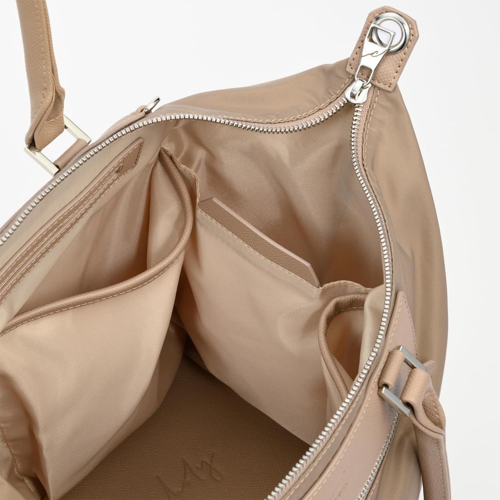 Und Luno Nylon Tragetasche A4 Aufbewahrung 2WAY Kann für den Weg zur Arbeit oder Schule verwendet werden 15582 Greige [Doppel Tag/Nacht] An/Aus Nr.15582 Damen