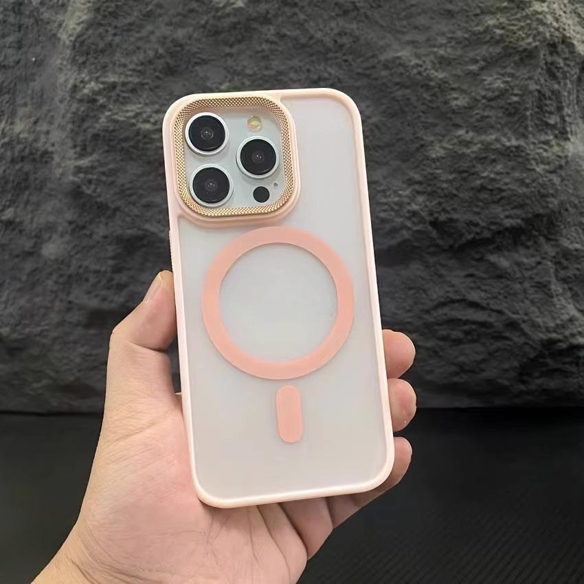 

iPhone 17 Pro Max Diamond Pattern Matte Magnetic Case with Lens Ring iPhone 12 Pro Max