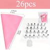 Piping Bags Cake Decorating Tools Reusable Silicone Pastry Bag Stainless Steel Nozzle Piping Nozzles Pastry Set Baking T