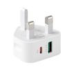 UK 20W PD Fast USB Charging Head for Apple 15, Huawei Type-C, and 5V/2A Devices