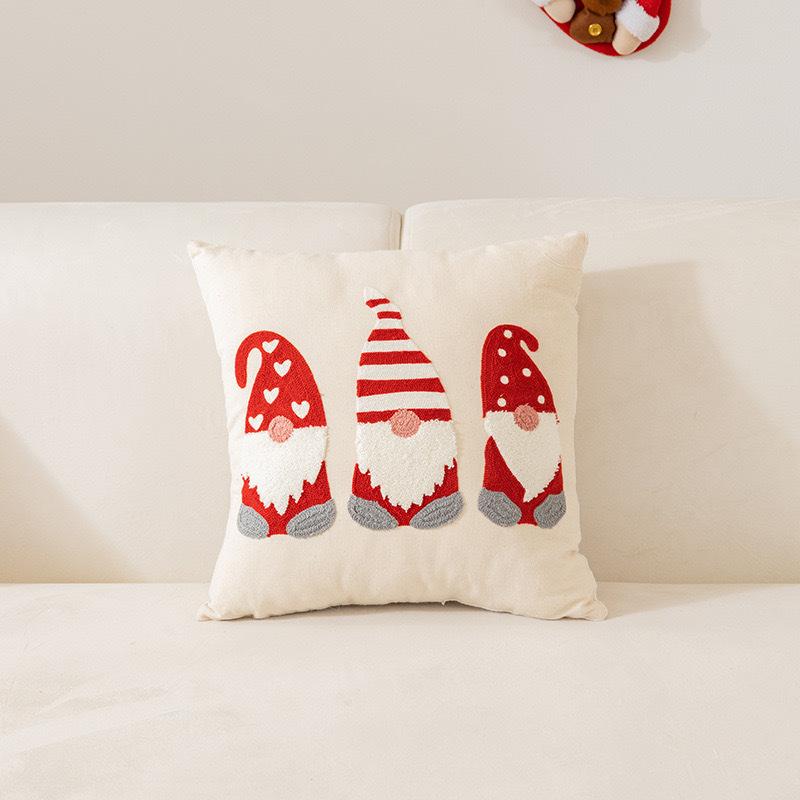 Christmas Towel Embroidered Pillow Cover Festive Home Sofa Pillow Christmas Pillow Living Room Cushion Cover Premium