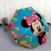 Minnie Mouse, Floral Background Automatic Opening and Closing Umbrella, Compact Travel Umbrella, Lightweight and Portable, Suitable for Beac