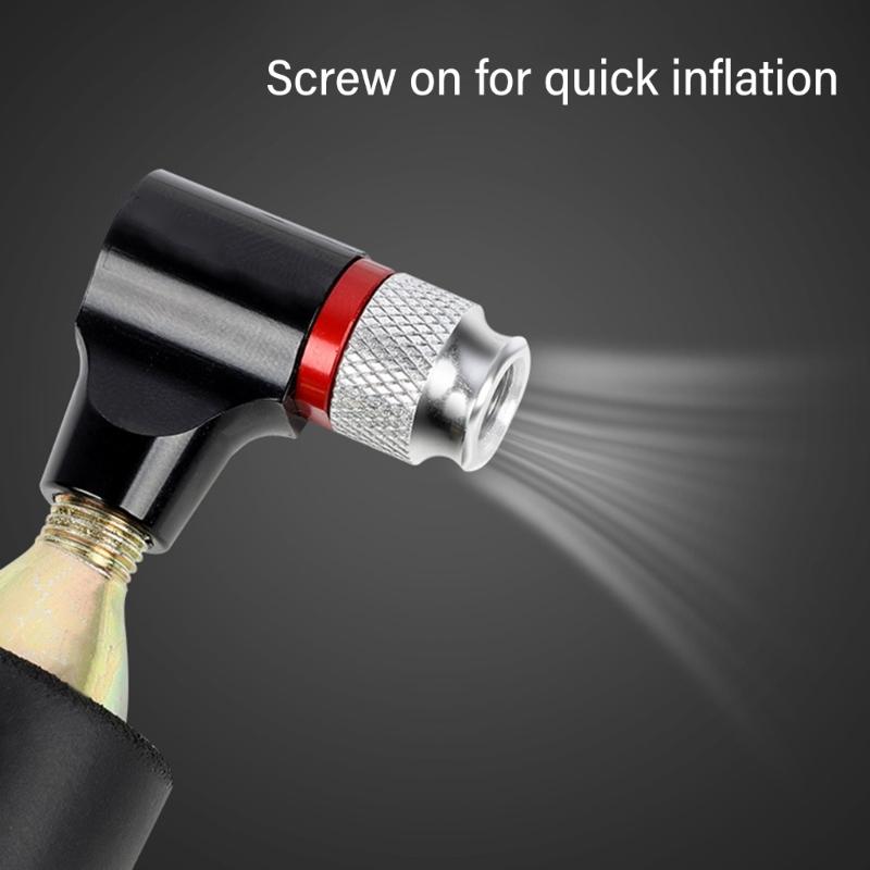 Portable Tire Inflator with Insulating Sleeve Bicycles Cartridge Pump Small Bike Pump CO2 Inflator Bicycles Accessories