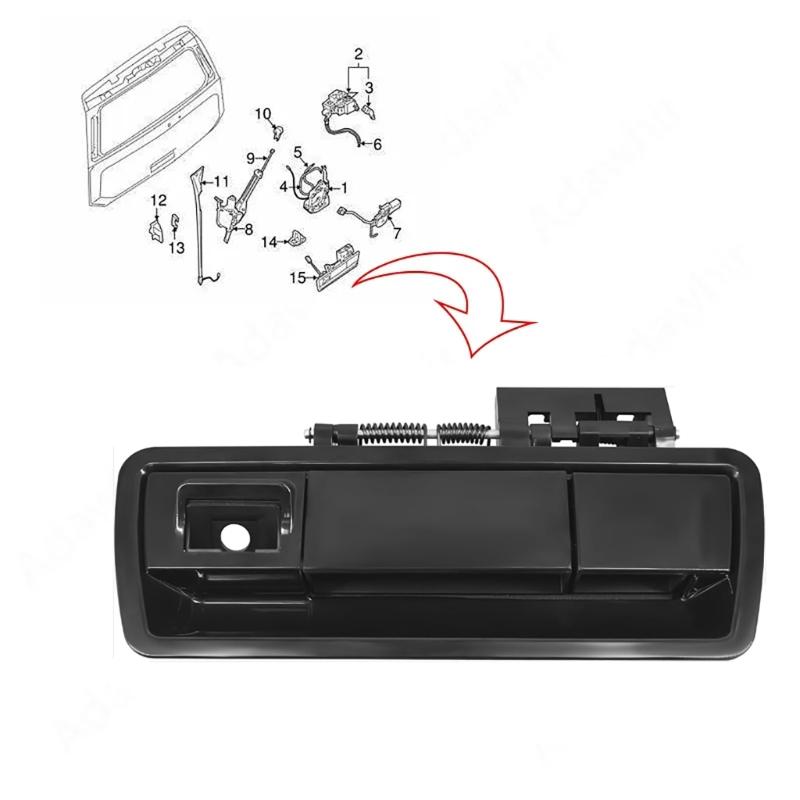 Rear Door Tailgate Grip Handle Trunk Outside Pull Handle Compatible for 90606-ZZ90E 90606-ZQ78A 90606-7S078 90606-7S018