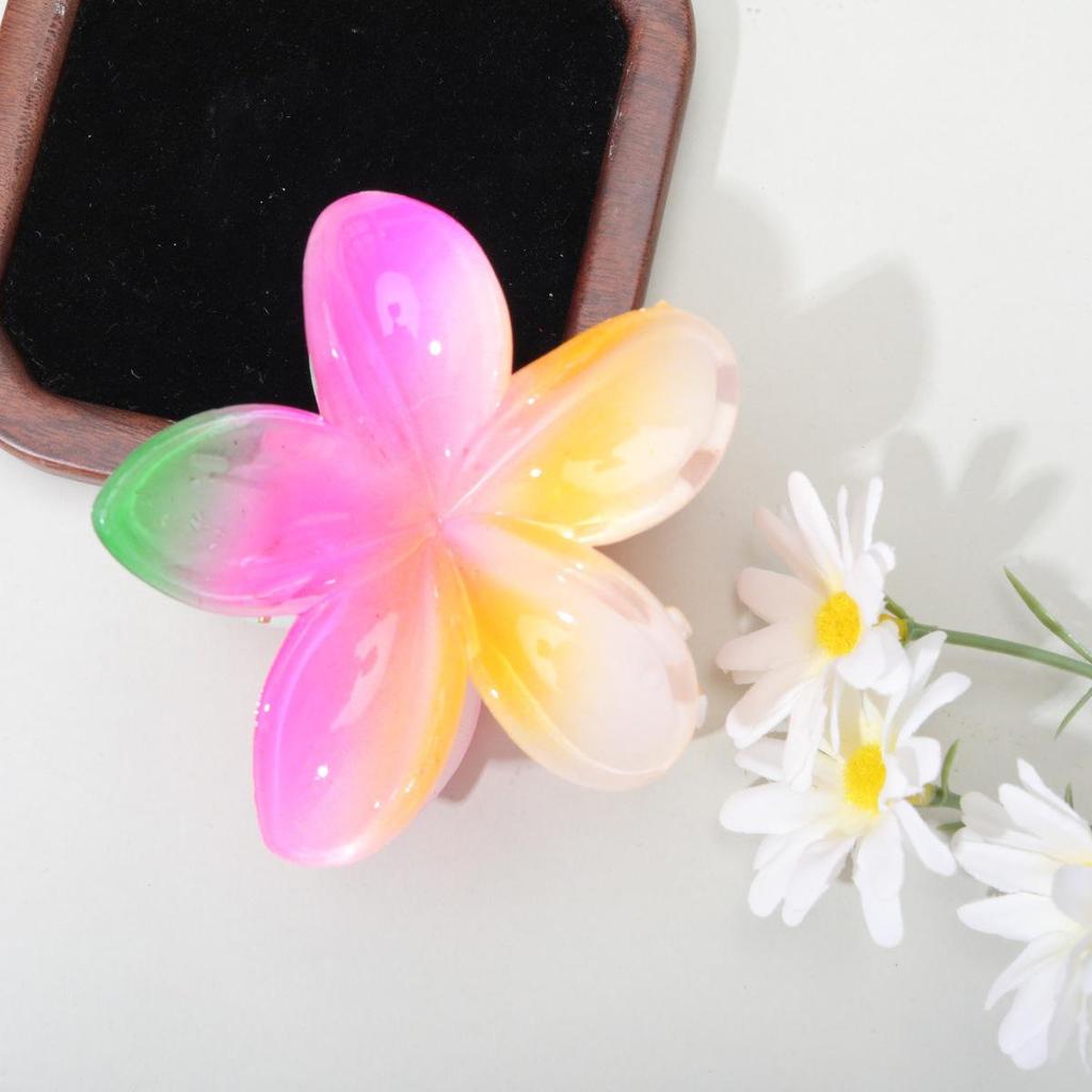 Gradient Plumeria Bauhinia Hair Clip - Simple Style Claw Clip for Women