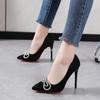 Damen Pumps High Heels Schuhe Spitzschuh Damenschuhe Kristall Schleife Frau Schuhe Sexy Hochzeitsschuhe Femme Pumps 35-45