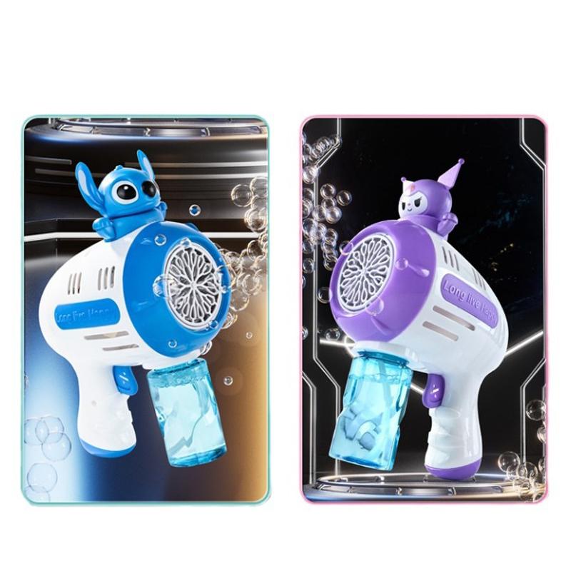 Stitch Elektrische Seifenblasenpistole Kinderspielzeug Blasenmaschine Automatischer Seifenbläser Mit Licht Outdoor-Spiele Jungen Und Mädchen Geschenk