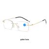 Ultra-light Rimless Anti-Blue Light HD Reading Glasses for Middle-Aged & Elderly Eye Protection