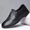 Fashion Handmade Leather PU Shoes Male Casual Sneakers Comfort Design Man's Business Loafers Moccasins Round Head Fashion Spring Autumn