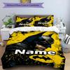 3pcs Duvet Cover Set (1*Duvet Cover + 2*Pillowcase, Without Core), Custom Name Batman Pattern Bedding Set, Home Bedroom Decor Gift