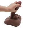 VaHppy Large 18.5*4.5cm 1.7kg Dildos Artificial Penis With Anus Sex Toys For Gay Girl Women Brown Skin Masturbator Free Hands Bent Arbitrarily