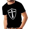 Men's Knights Templar Shield T-Shirt: Crusader Cross