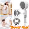 Portable Pressurized Filtration Shower Head with Antibacterial Nozzle for Water Purification Suitable for Travel and Hotels