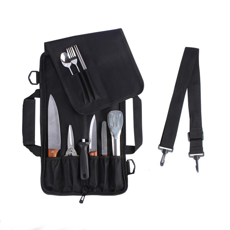 

Portable Chef Knife Bag ,Adjustable Straps, Kitchen Cooking Knife Storage Pockets ,Cooking Tools Accessories чорний