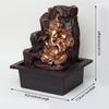 Buddha Tabletop Water Fountain with LED Lights | Polyresin Indoor Outdoor Waterfall Showpiece for Home & Office Decor
