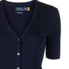 Polo Ralph Lauren Solid Color V-Neck Short Sleeve Wool Cardigan Women cardigans Blue 211872892-001