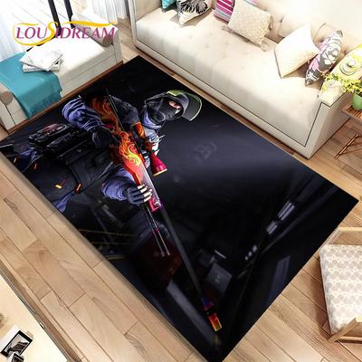 CS GO,Game Gamer,Counter Strike Area Rug,Carpet Rug for Home Living Room Children Bedroom Sofa Doormat Decor,Non-slip Floor Mat