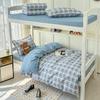 Dormitory/Student Bedding Set: Includes 3-Piece Bed Sheet & Duvet Cover and 6-Piece School Bunk Bed Set.