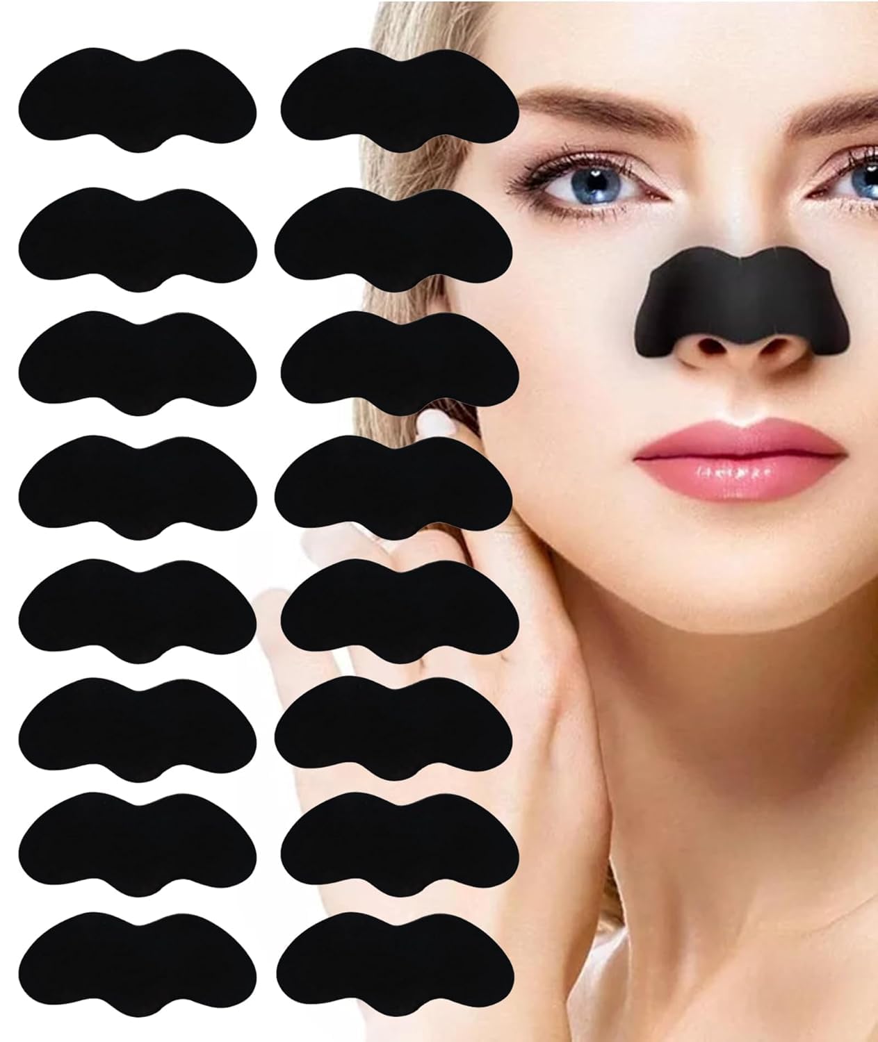 JHALAKRITI Blackhead Removal Nose Strips - Deep Cleansing Charcoal Nose Patches for Men | Women | Pore Strips for Blackheads | Whiteheads | Skin