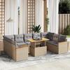 VidaXL Garden Lounge Set with Cushions 10 Pcs, Patio Sofas, Patio Furniture Set, Outdoor Furniture, Beige 3273222