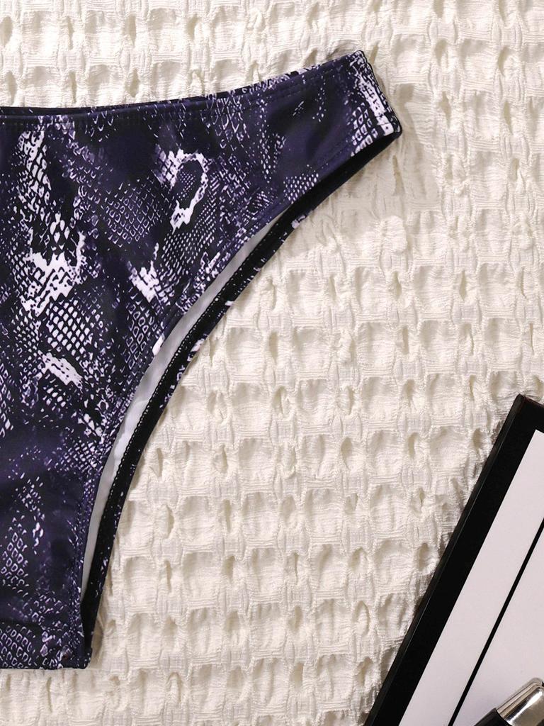 2026 Trendy High-Waisted Printed Bikini Set for Large Busts: Fashionable and Sexy European & American Swimwear