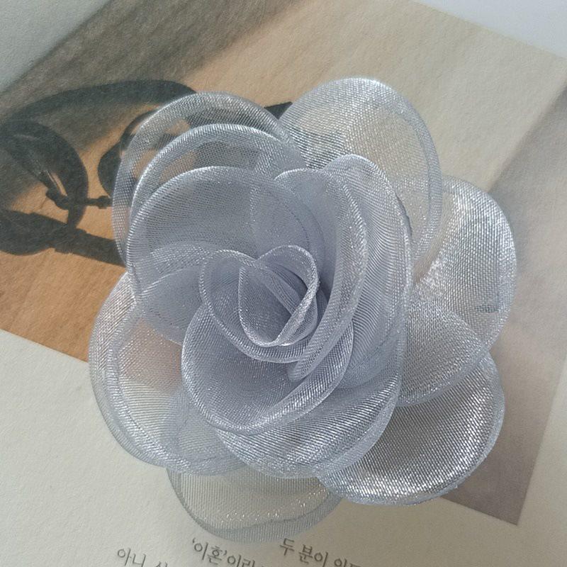 Korean Style 15-Piece Gauze Snow Fabric Flowers for DIY Clothing, Hair Clips, Jewelry Accessories