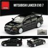 1/64 Mitsubishis Lancer Evolution VII Sept Alliage Modèle de Voiture de Sport Moulé Sous Pression Métal Voiture de Course Véhicules Modèle Miniature Échelle Jouets