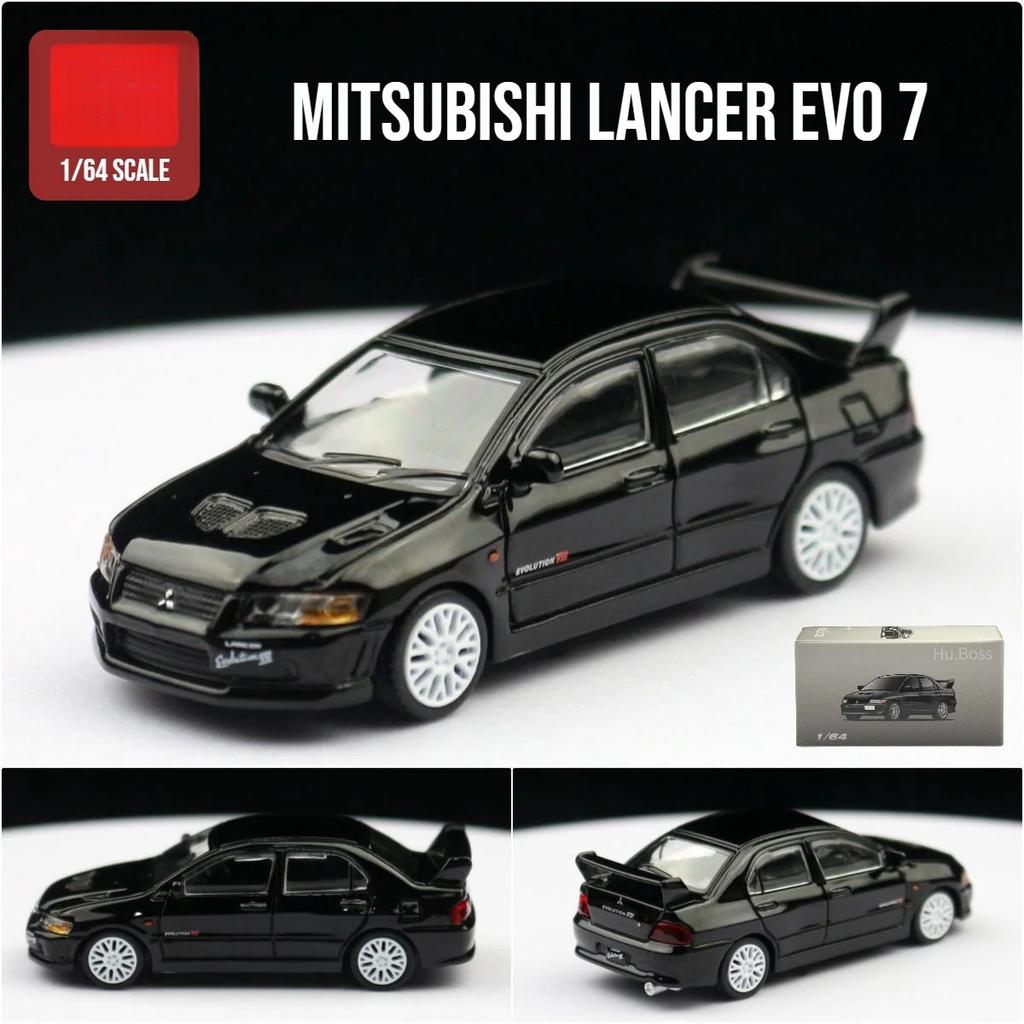1/64 Mitsubishis Lancer Evolution VII Sept Alliage Modèle de Voiture de Sport Moulé Sous Pression Métal Voiture de Course Véhicules Modèle Miniature Échelle Jouets