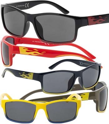 Kinder Freizeit Sonnenbrille Flammen Motiv