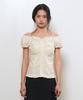 GENERALIDEA Cap Sleeve Shirred Puff Blouse [Cream] / Gf2Lbl516