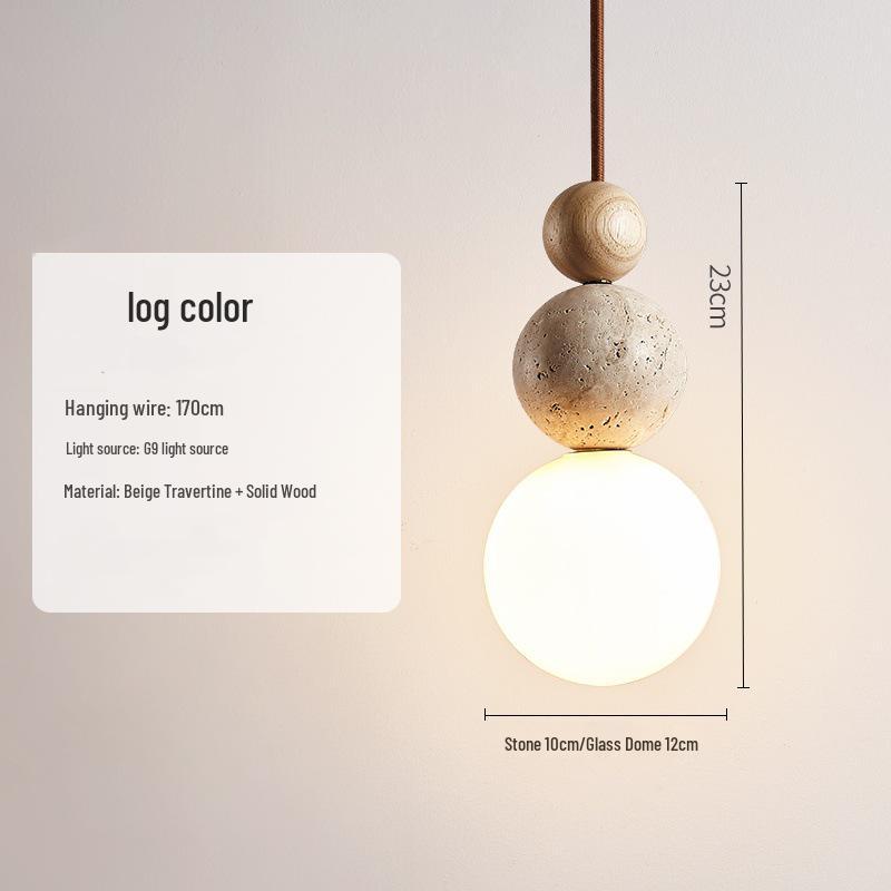 

Подвесной светильник в стиле Ваби-Саби кремового цвета с желтым пещерным камнем для спальни или ресторана LED with Warm Light