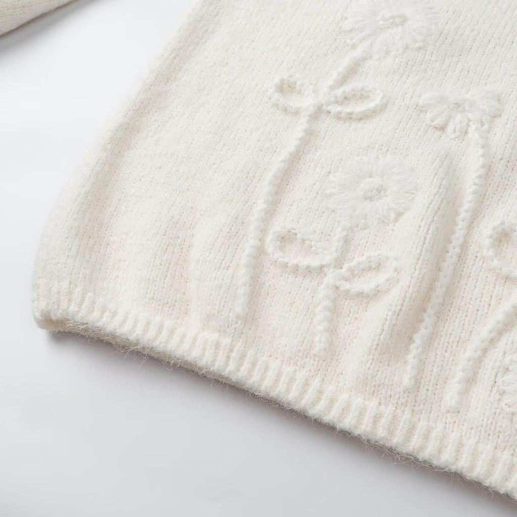 Women's Autumn 2026 Stylish Loose Jacquard Knit Pullover Sweater
