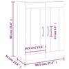 VidaXL Armoire murale gris béton 69,5x34x90 cm bois d'ingénierie 834990