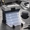 Tackle Organizer Lightweight Fishing Box with 4Layer Drawers Compact for Boat Trips Red