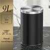 Stainless Steel Swing Lid Trash Can for Home and Kitchen, Light Luxury Design for Bathroom and Living Room.