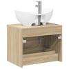 Bathroom Furniture Set Sonoma Oak Engineered Wood