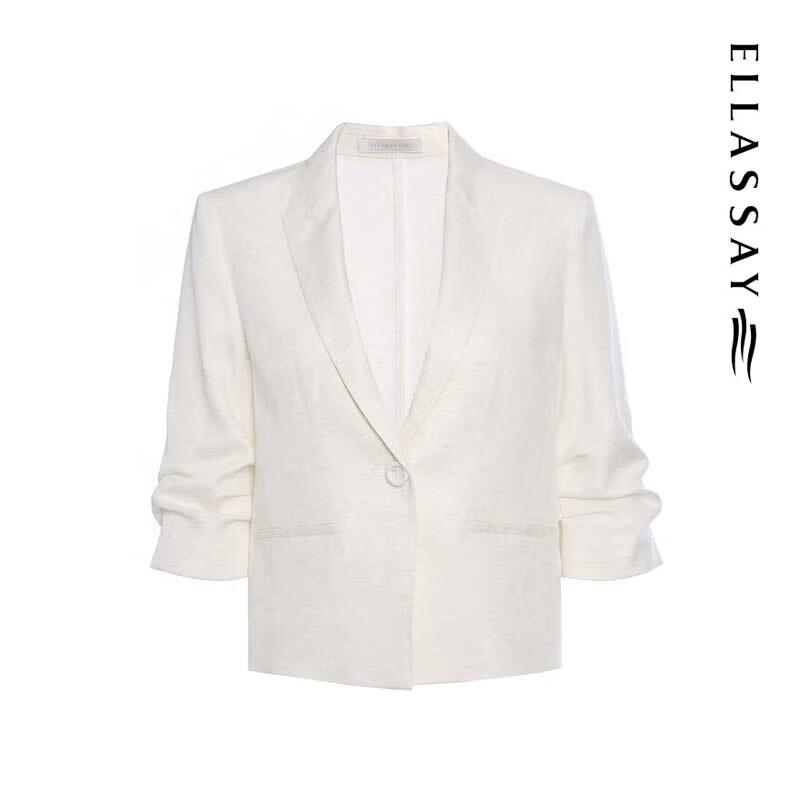 ELLASSAY Women's Elegant Seven-Sleeve Blazer