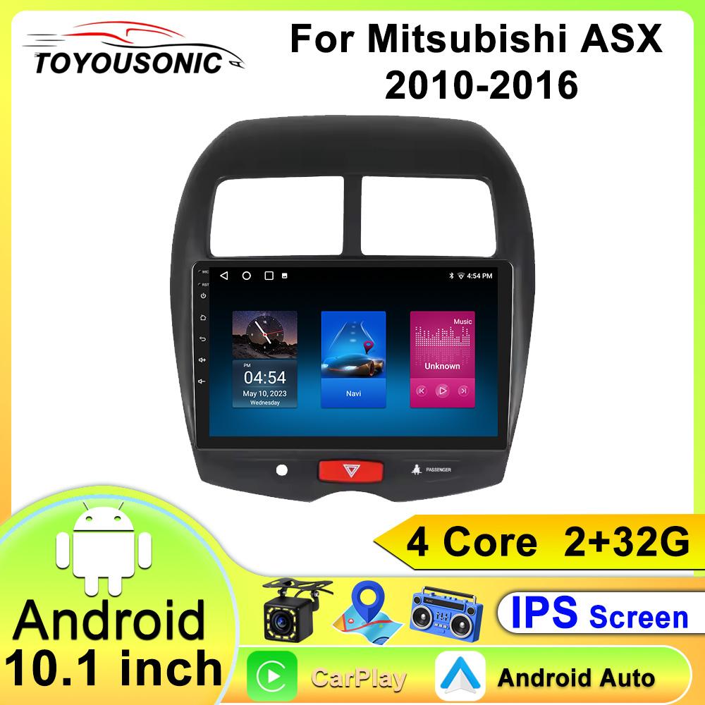 

Автомобильный видеоплеер Toyousonic для Mitsubishi ASX 2010-2016, GPS-навигация, встроенный DSP, CarPlay, автомагнитола, головное устройство Android 4core-2+32g