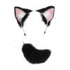 Black White 20cm Plush Doll Headwear Ear Tails Headwear for Cotton Doll  Idol Doll Accessories