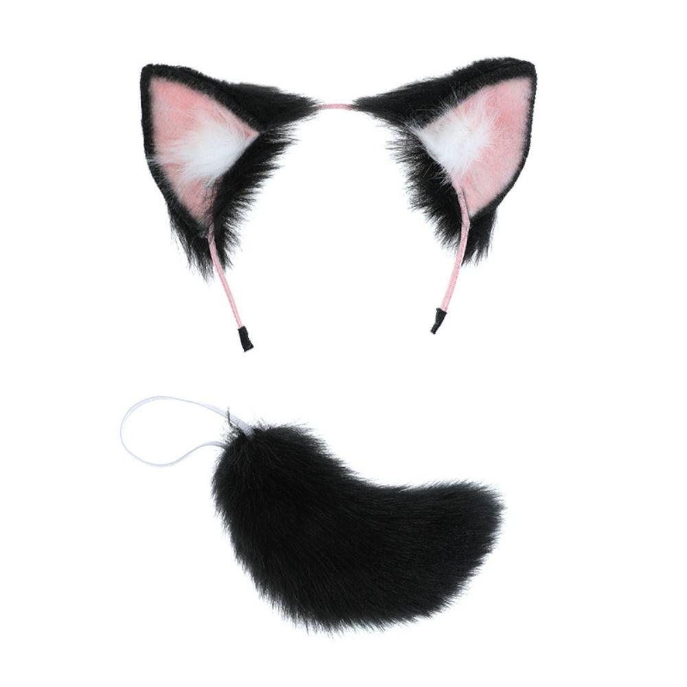 Tails 20cm Plush Doll Headwear Ear Cat Wolf Ears Headwear for Cotton Doll  Cotton Stuffed Dolls