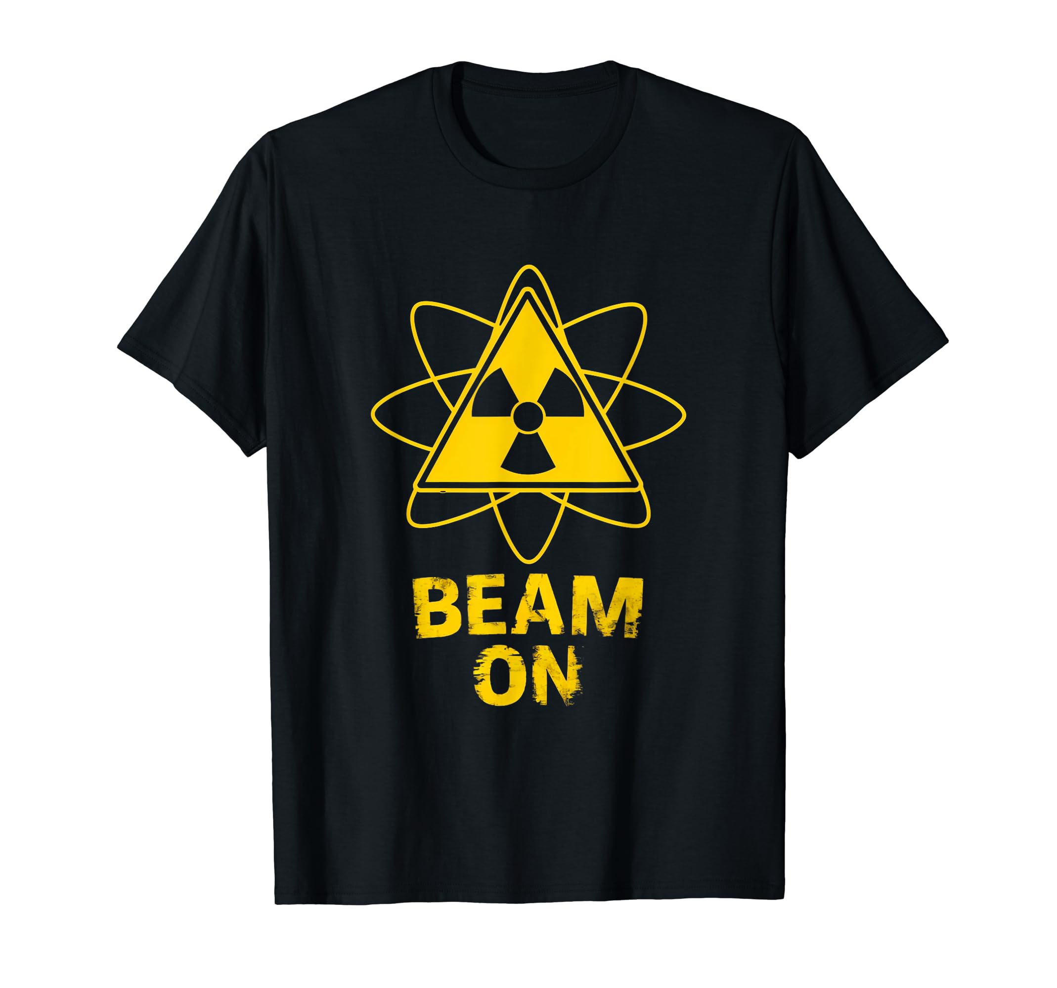 

Yellow Atom Beam Design Science Enthusiast T-Shirt чёрный