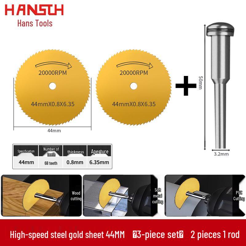 Hochgeschwindigkeitsstahl-Kreissägeblatt-Set für Holzbearbeitung und Metall-/PVC-Schnitt
