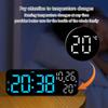 Versatile LED Alarm Clock with Temperature and Humidity Display Durable 12/24 Hour Format and 3 Adjustable Brightness