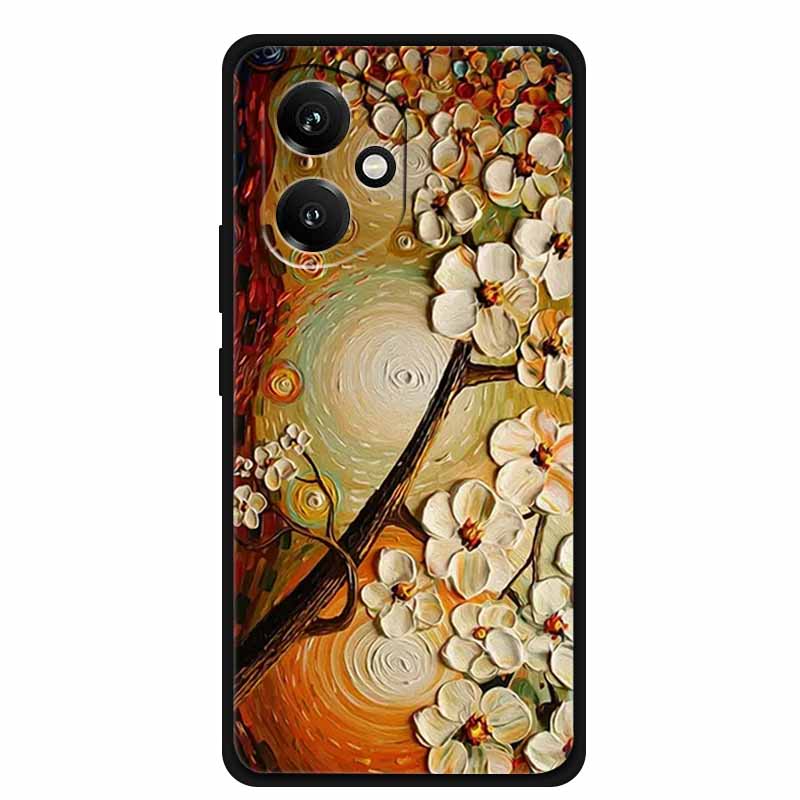 For Honor 400 5G Case 3D Flowers Emboss Soft Silicone Phone Case For Honor 400 Back Cover Bumper Funda Protective New Shell Bag