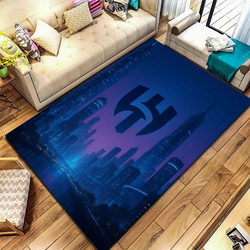 Tappeto Al-Hilal Saudi FC per Soggiorno Camera da Letto Casa Decorazione Divano, Tappetino Antiscivolo per Giochi Bambini